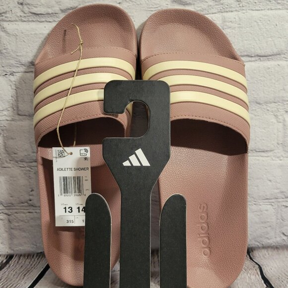 Mens Adilette Aqua Slides- Mauve - Picture 1 of 8